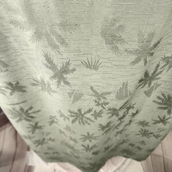 Caribbean Tall Man Silk Blend Palm Damask Print Shirt NWT Sage Green Size 2XT - Picture 12 of 15